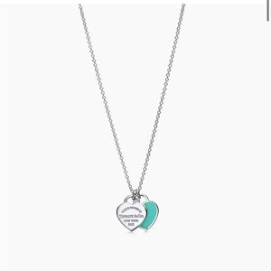 Tiffany Blue Double Heart Pendant
